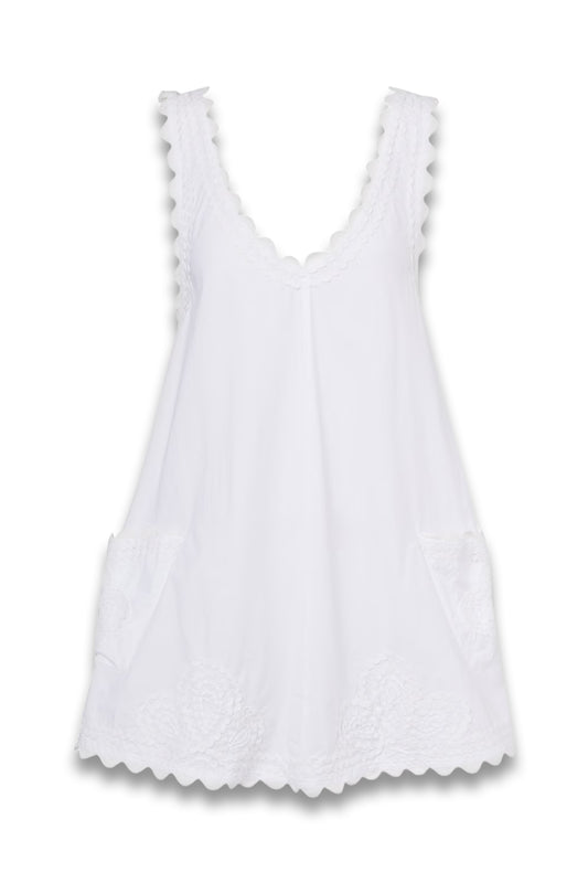 Embroidered Cotton Poplin Minidress