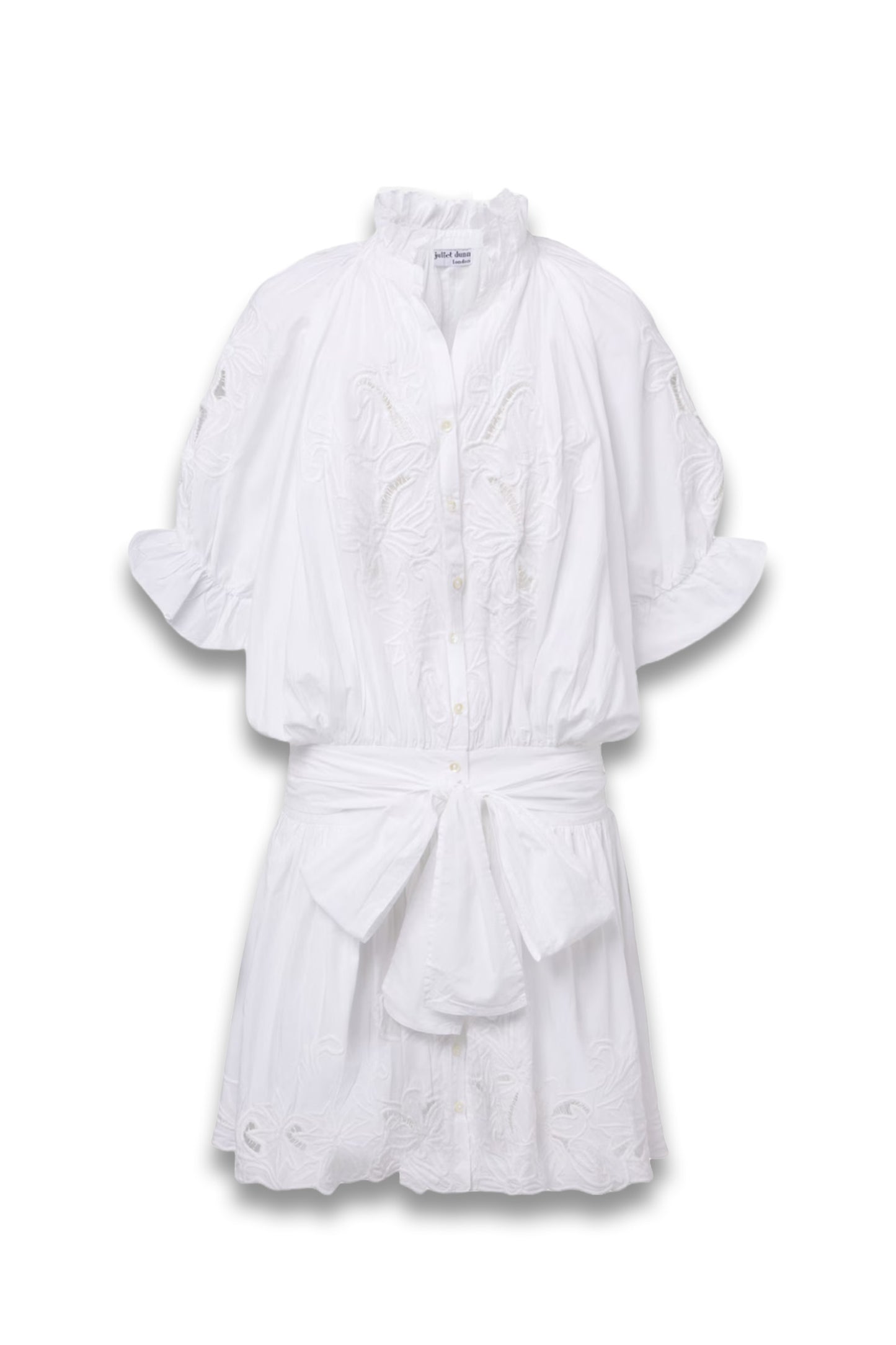 Embroidered cotton poplin minidress