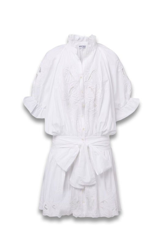 Embroidered cotton poplin minidress