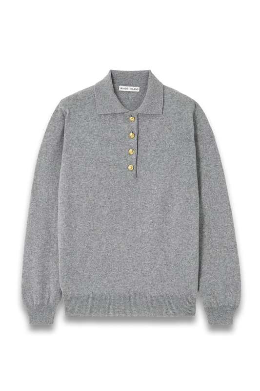 Highland wool and cashmere-blend polo sweater