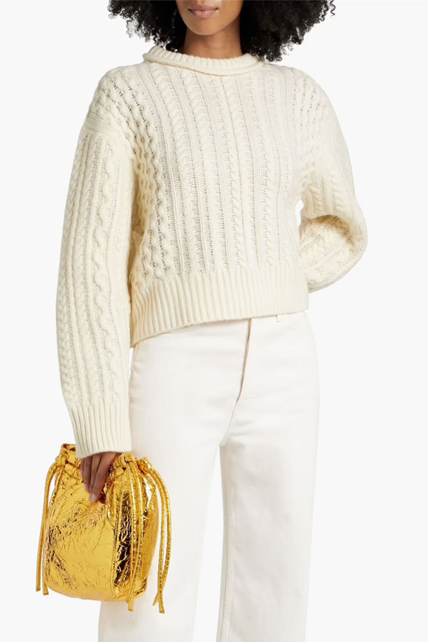 Cable-knit Wool Sweater