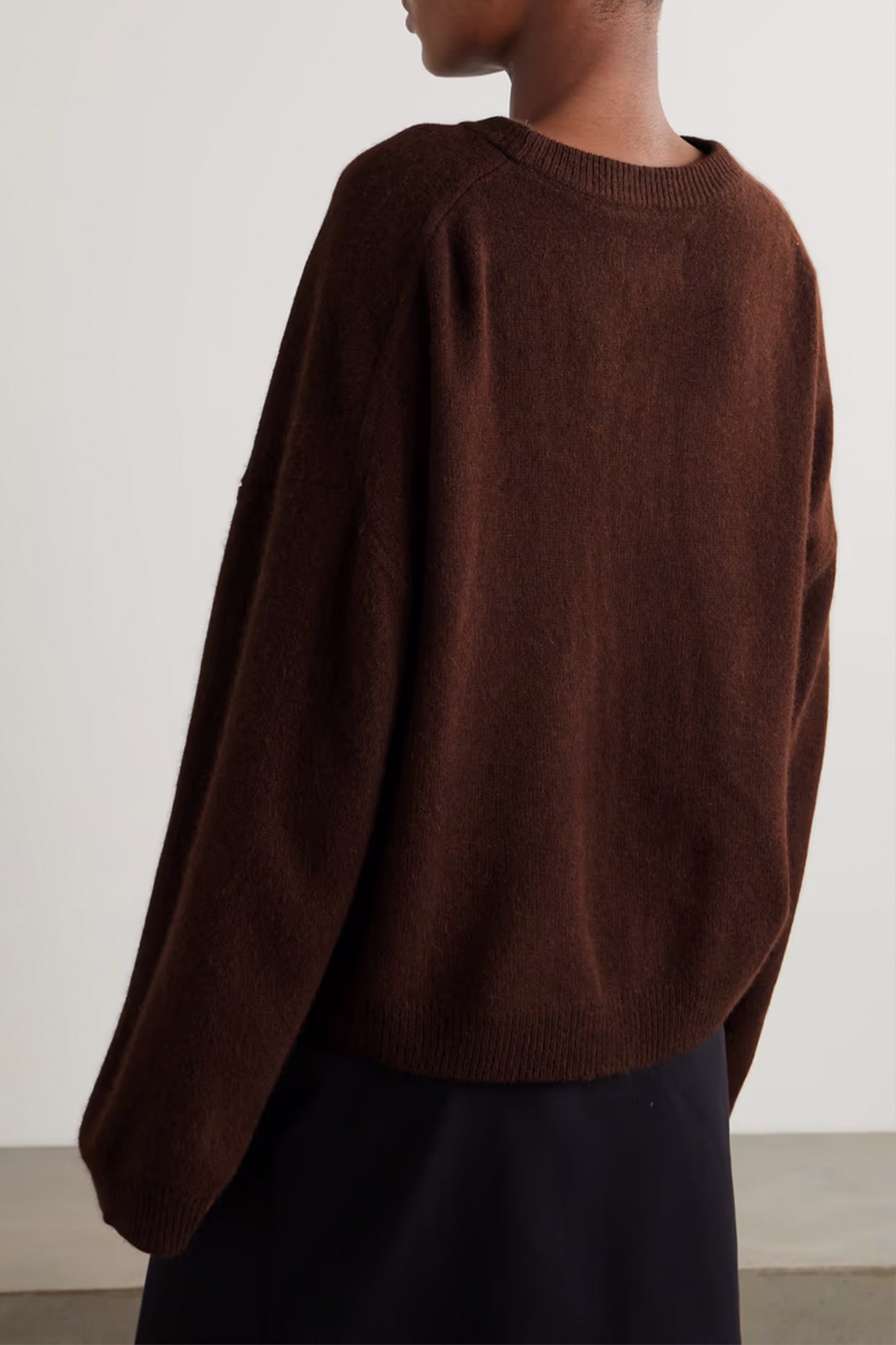 Oversized Logo-Embroidered Wool-Blend Sweater