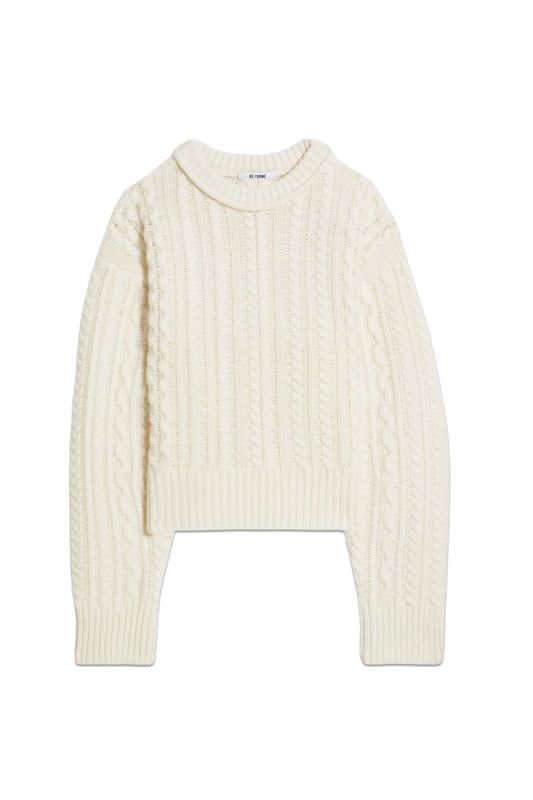 Cable-knit Wool Sweater