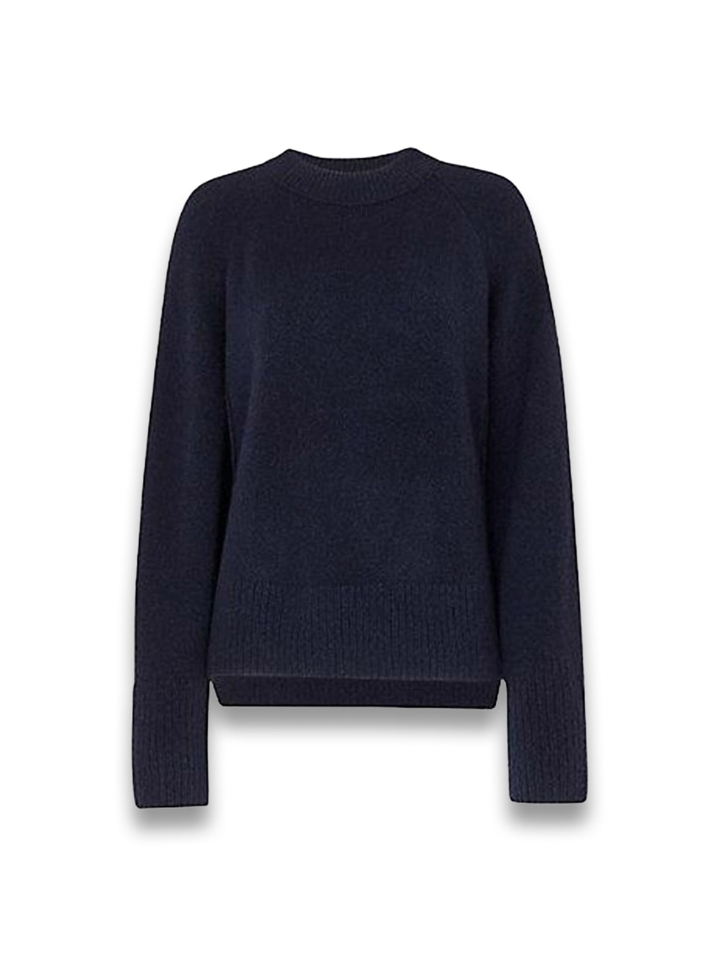 Navy Wool Mix Side Split Knit
