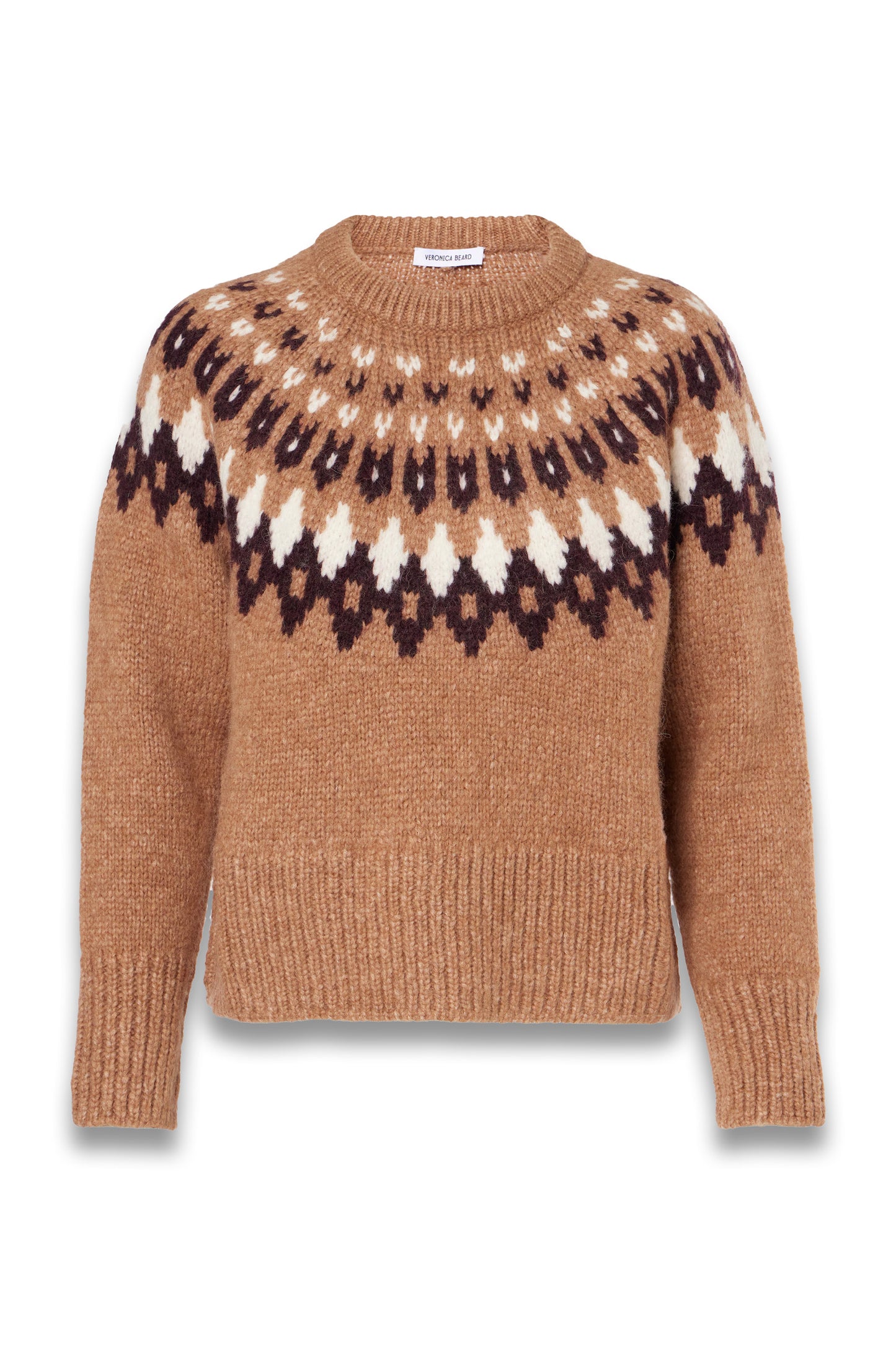 Anne Fair Isle alpaca-blend sweater brown