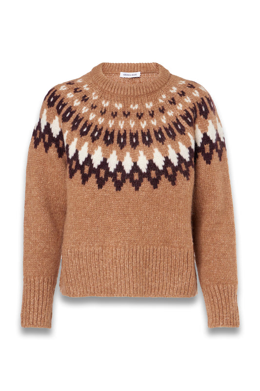 Anne Fair Isle alpaca-blend sweater brown