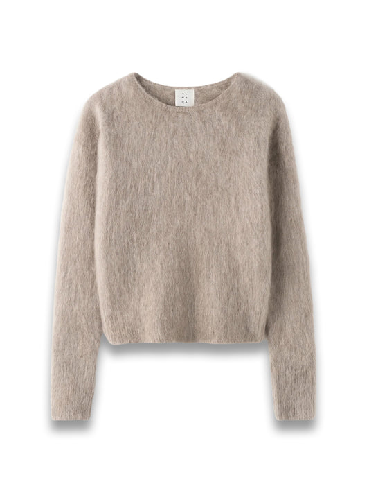 Zoe Crewneck Sweater, Nougat