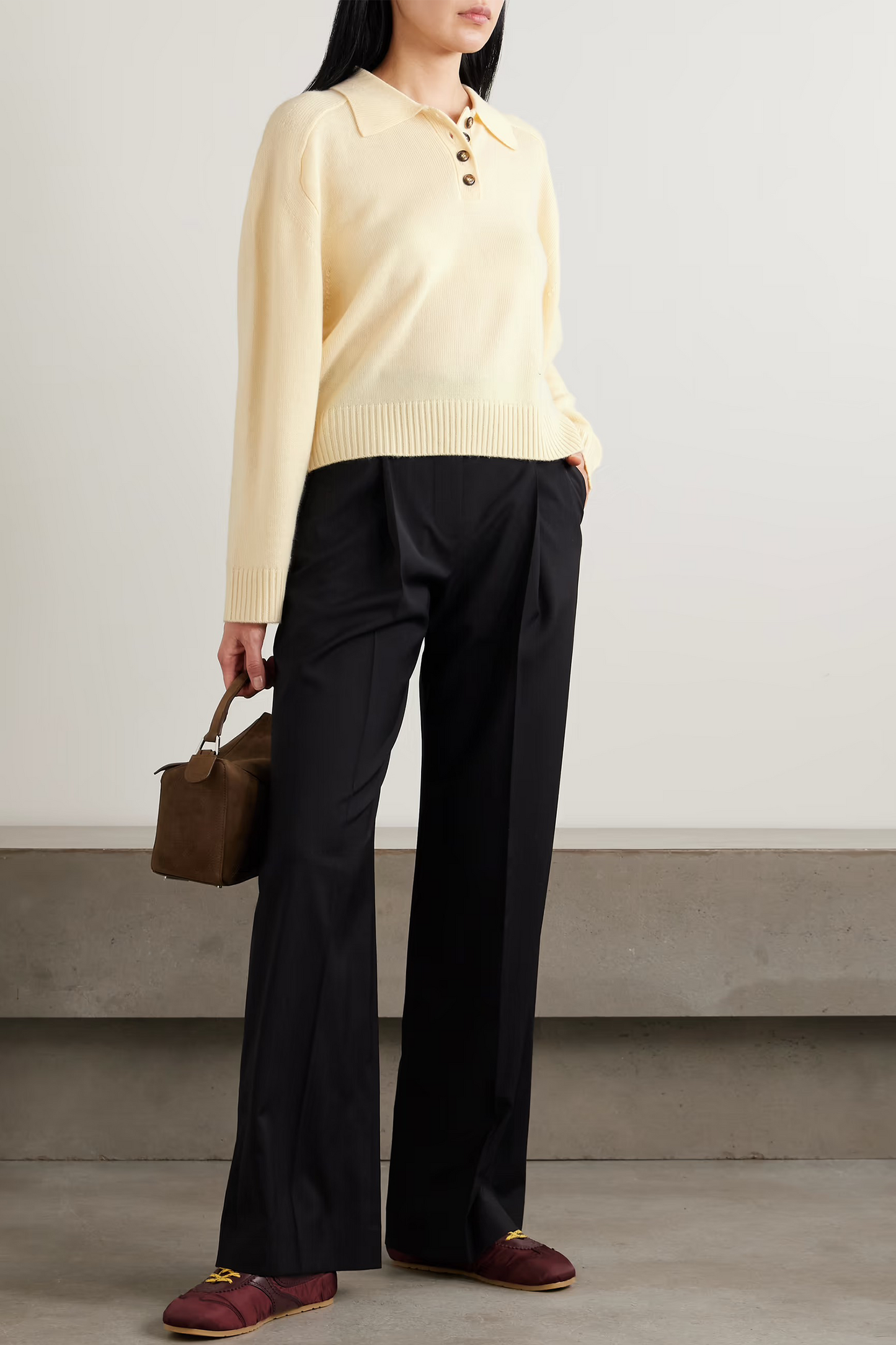 Homere Embroidered Cashmere Polo Sweater