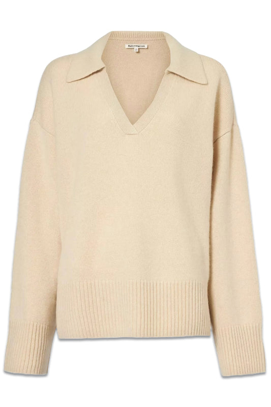 Sawyer V-neck Recycled Cashmere-blend Knitted Jumper