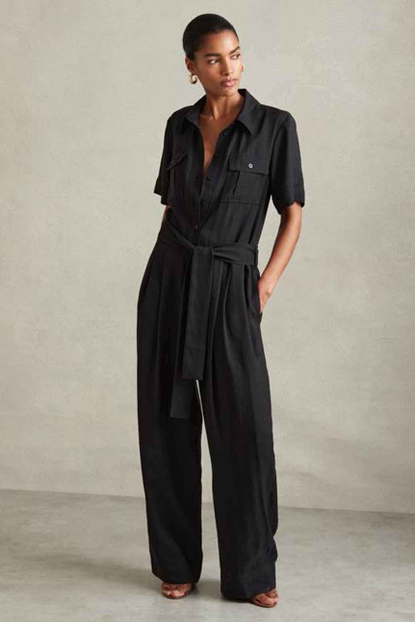Joanie Belted Utility Wide Leg Jumpsuit