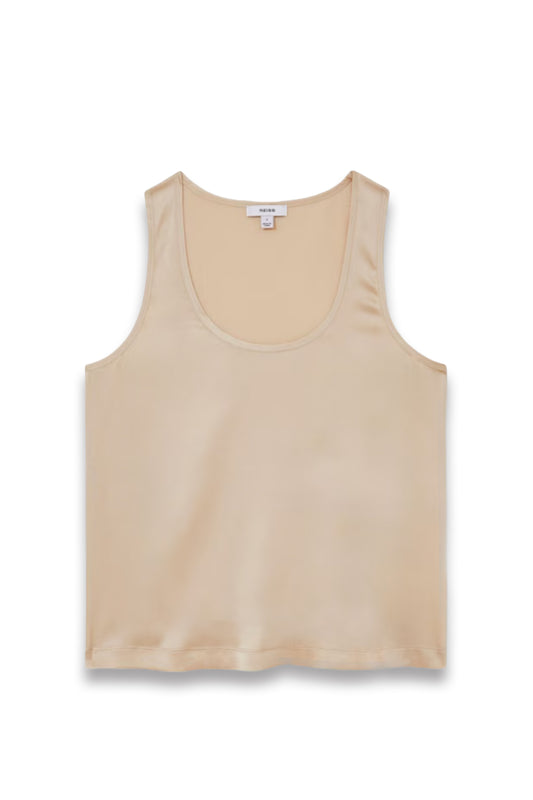 Silk-Front Cami Top in Neutral