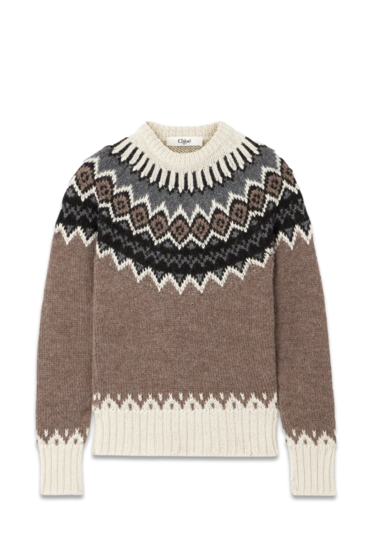 Fair Isle Alpaca Merino Wool and Cashmere-blend Sweater