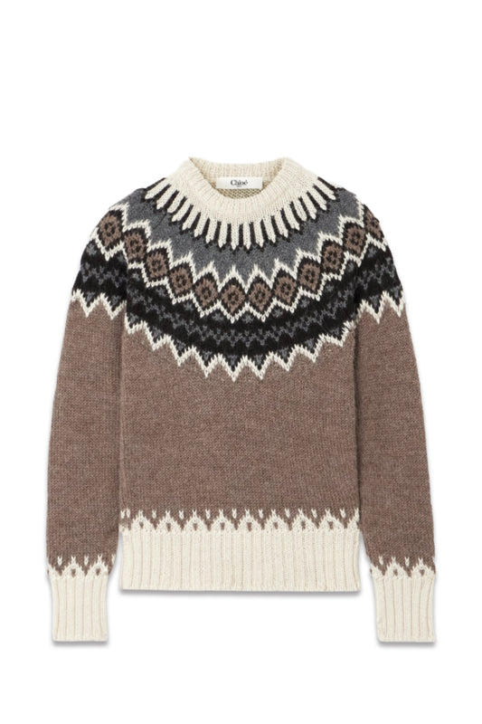 Fair Isle Alpaca Merino Wool and Cashmere-blend Sweater