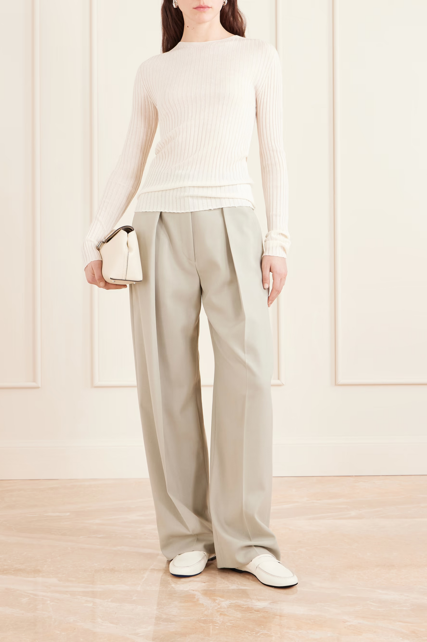 Fabi Ribbed Merino-wool Top