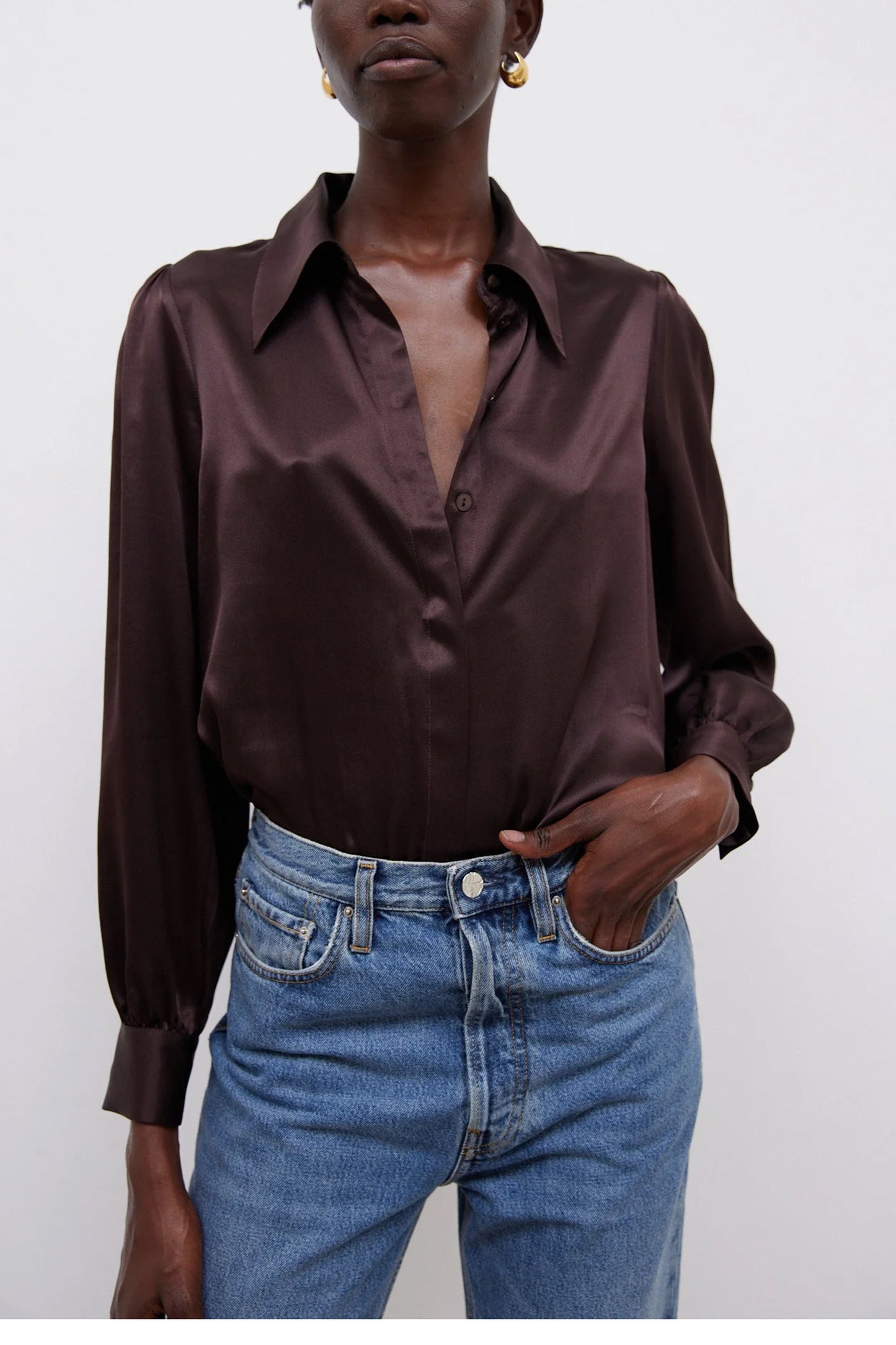 Karen Blouse Dark Brown
