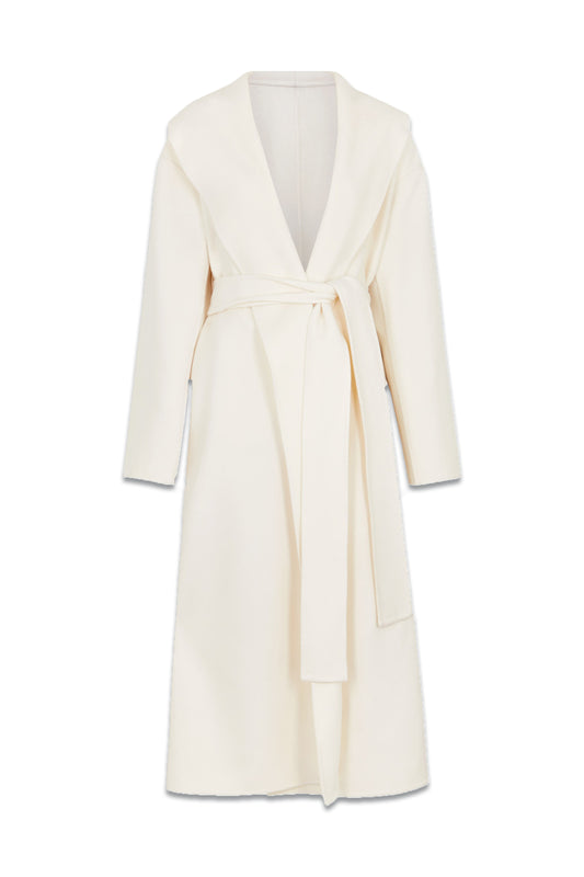 Italian Manteco Wool Blend Belted Midi Coat