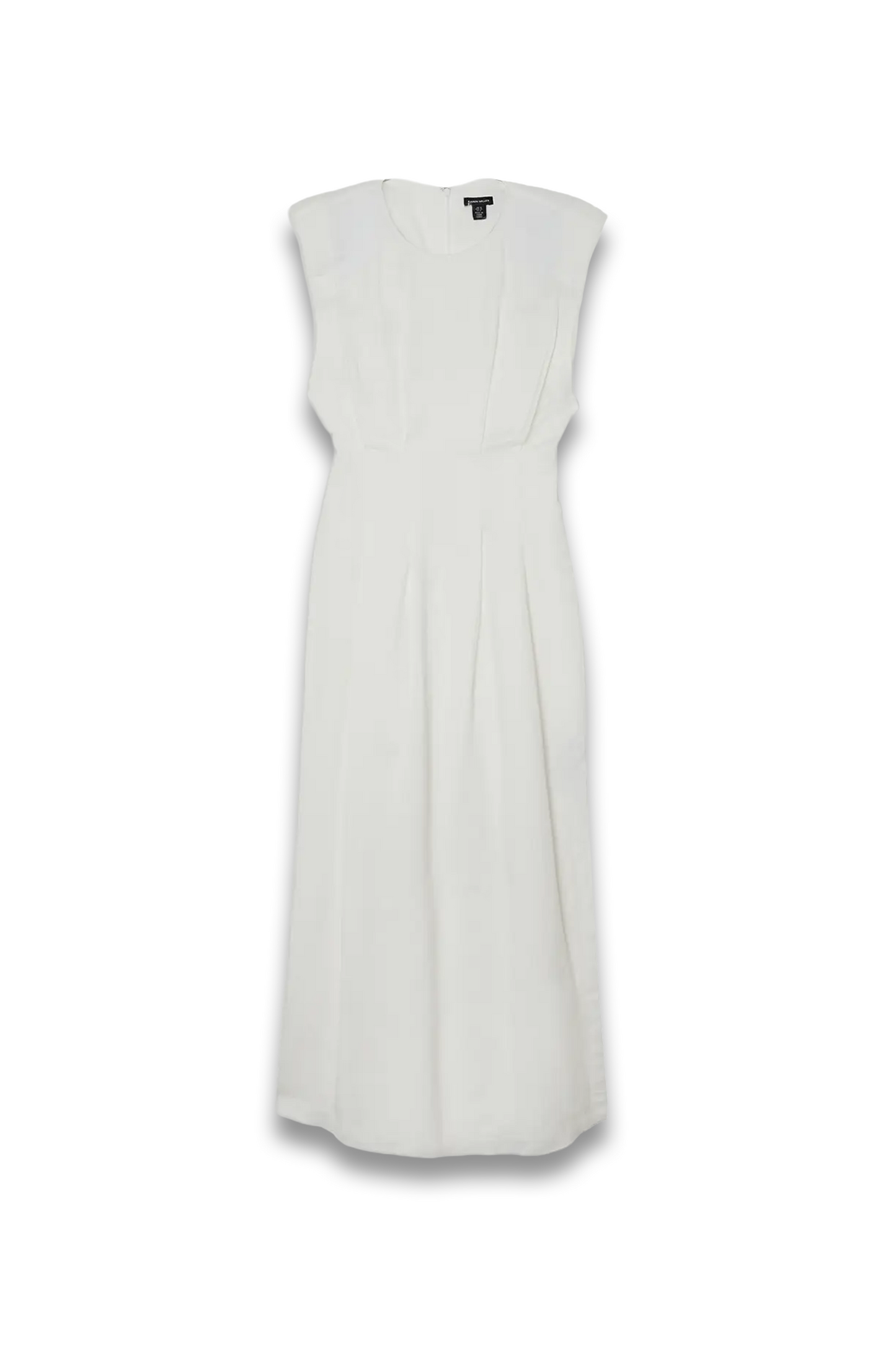 Viscose Linen Woven Pintuck Midi Dress