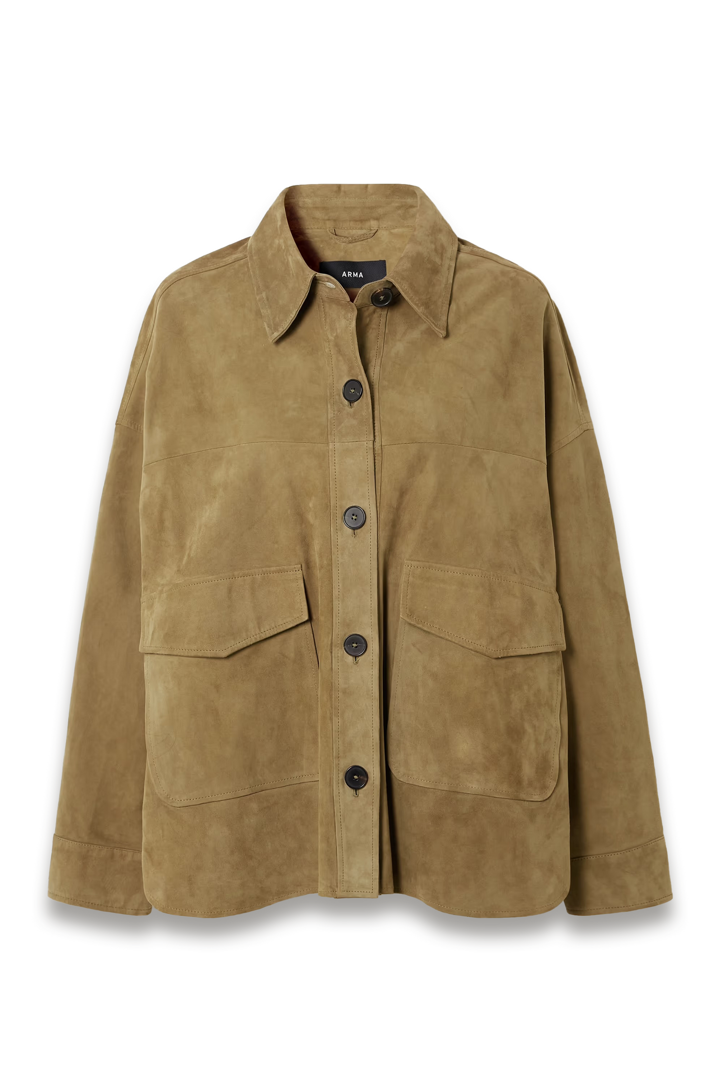 Kaylee Oversized Paneled Suede Jacket