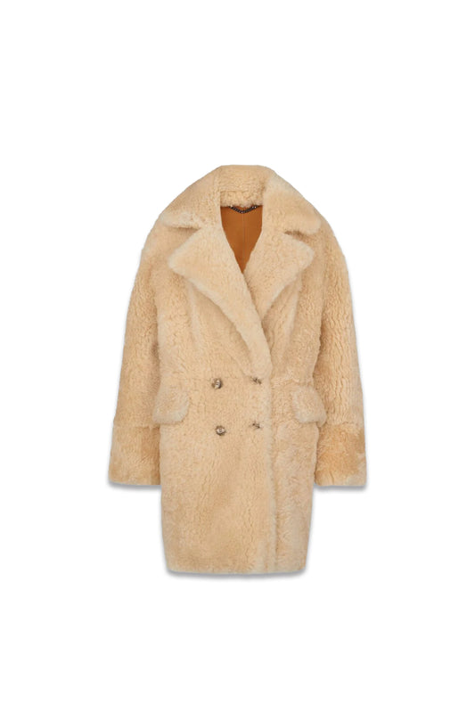 Ivory Borg Sheepskin Coat