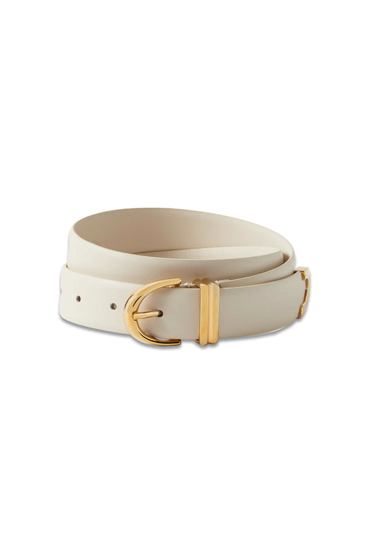 Cream Bambi Leather Belt