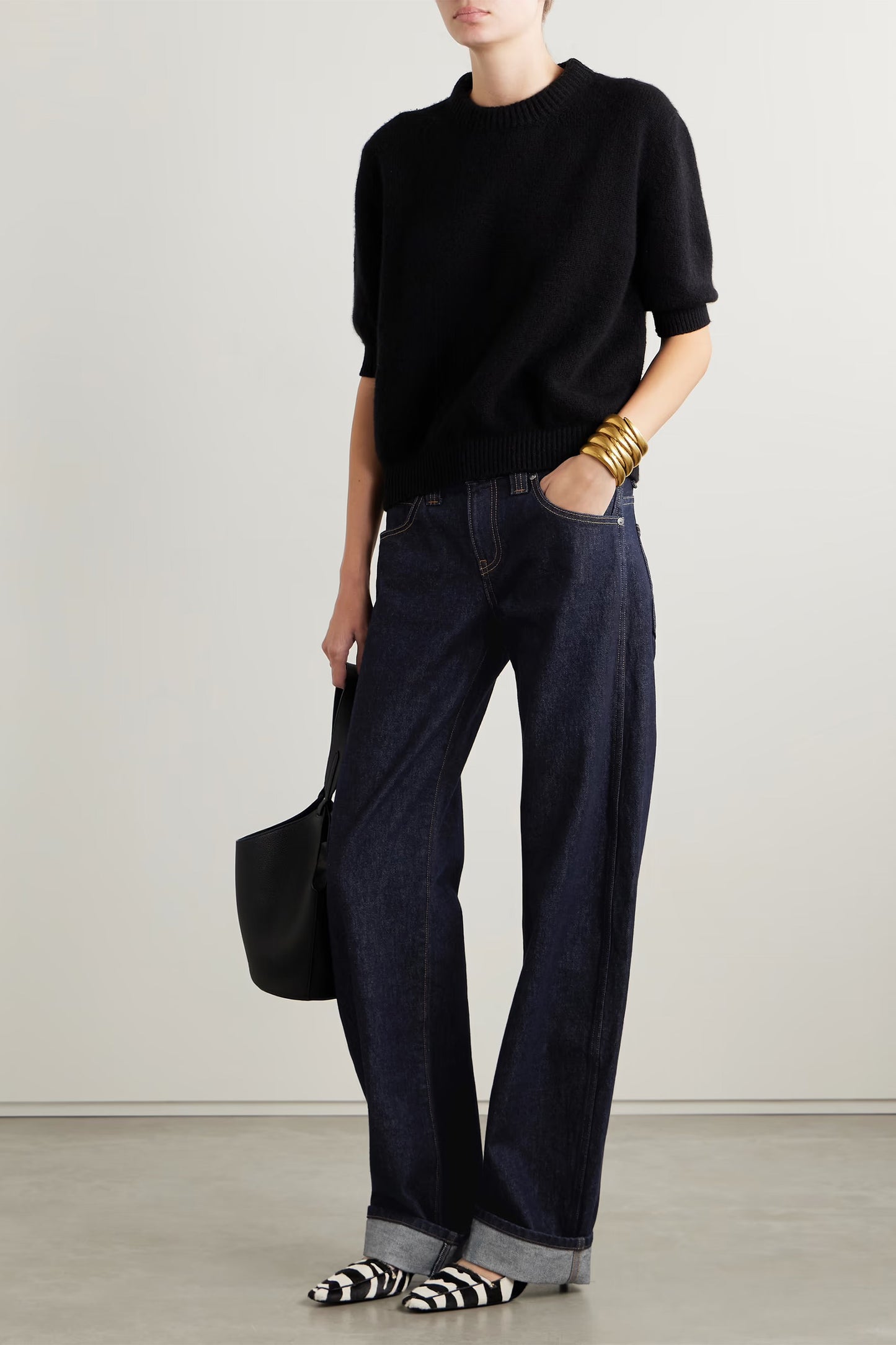 Karo Mid-rise Barrel-leg Jeans