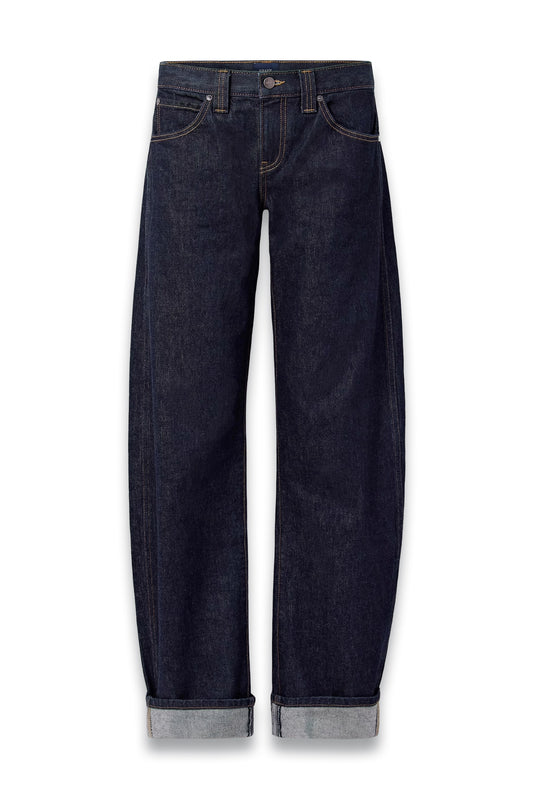 Karo Mid-rise Barrel-leg Jeans