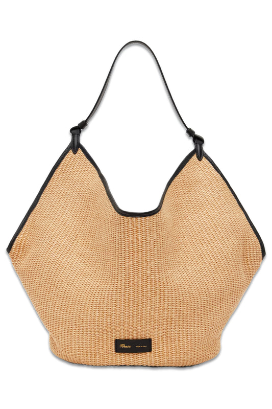 Tan & Black 'The Medium Lotus' Tote