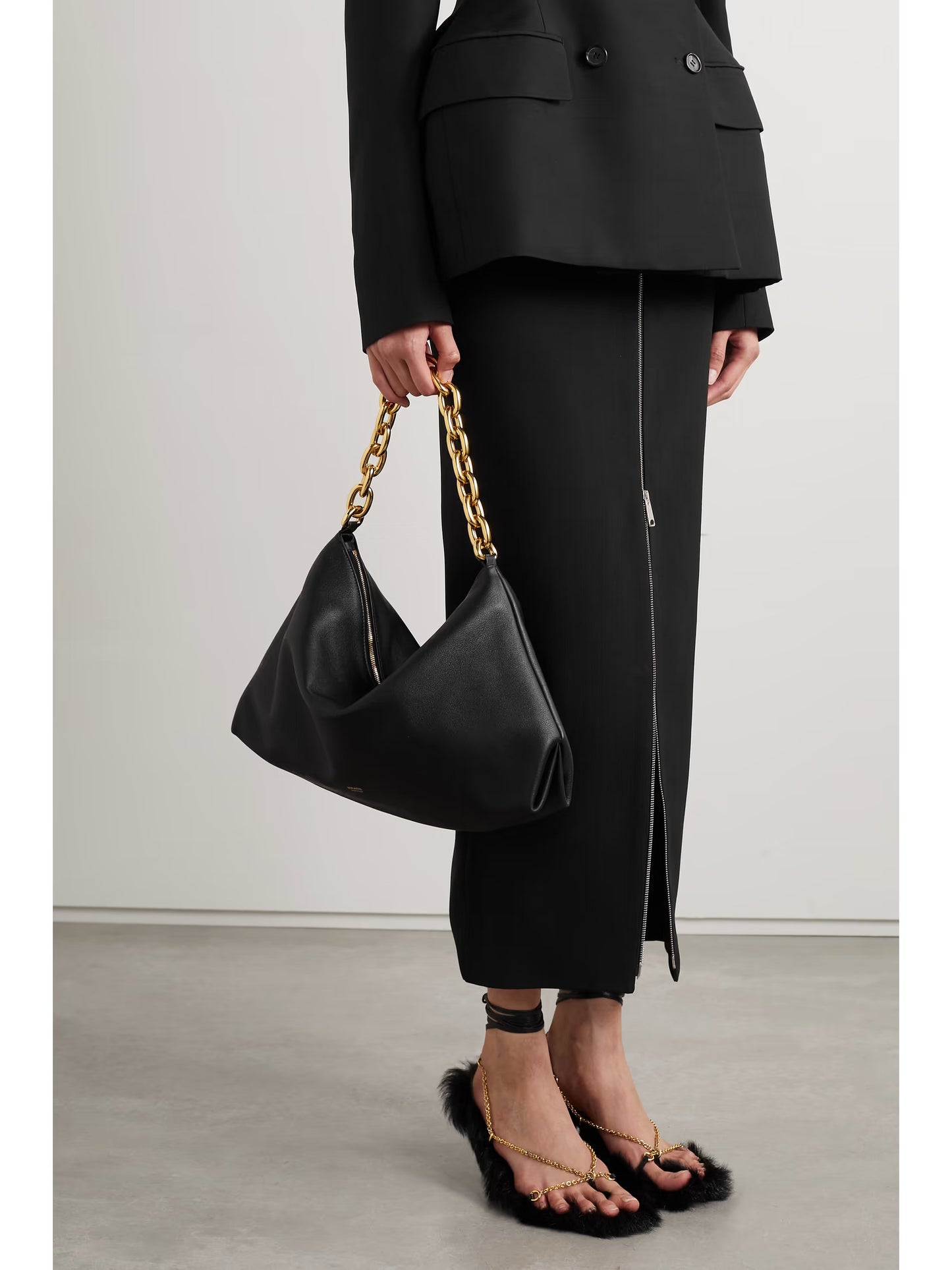 Clara Chain-embellished Leather Shoulder Bag