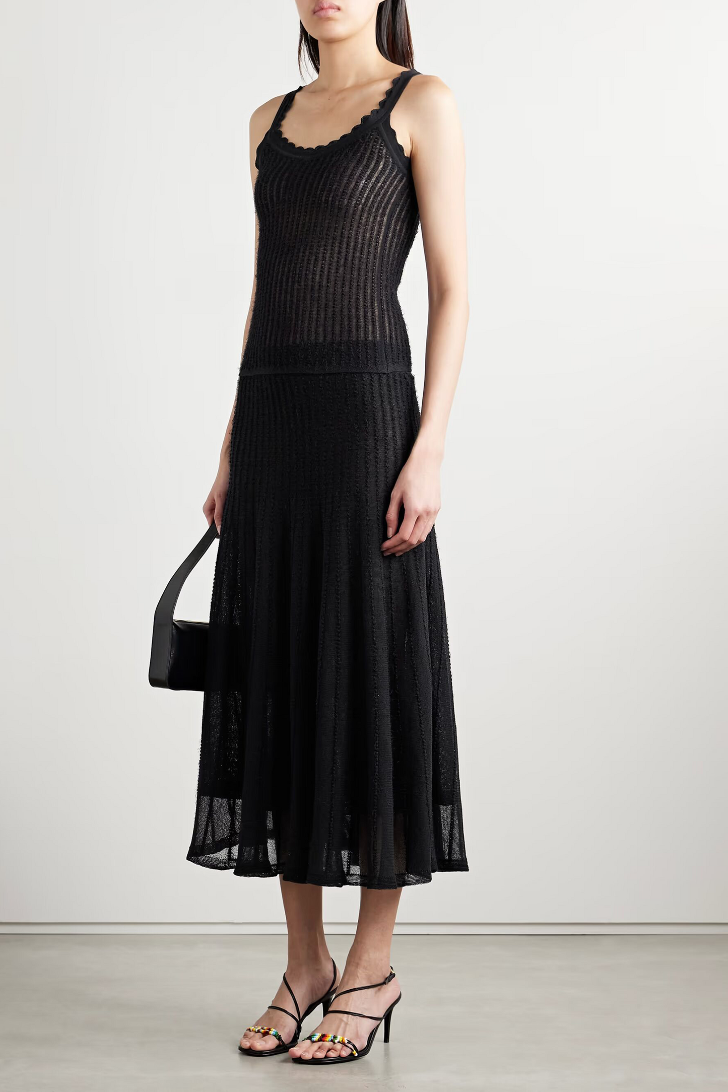 Ennio Scalloped Pointelle-Knit Tank