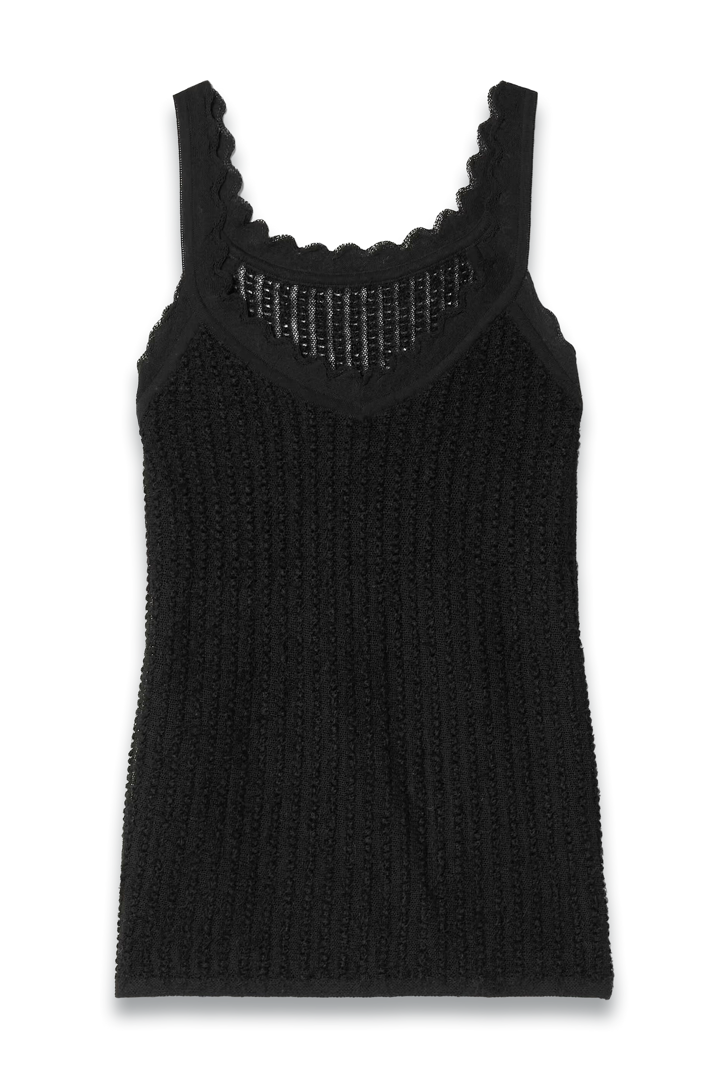 Ennio Scalloped Pointelle-Knit Tank