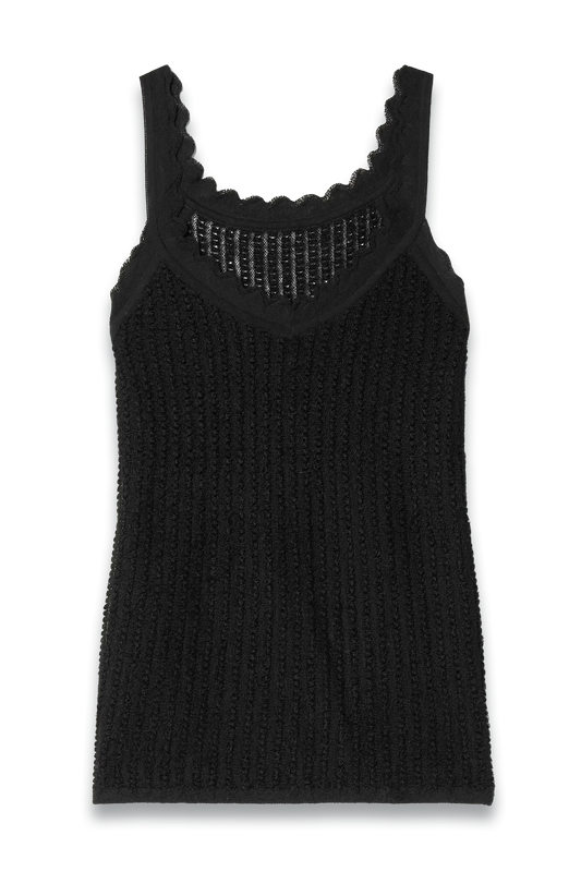 Ennio Scalloped Pointelle-Knit Tank