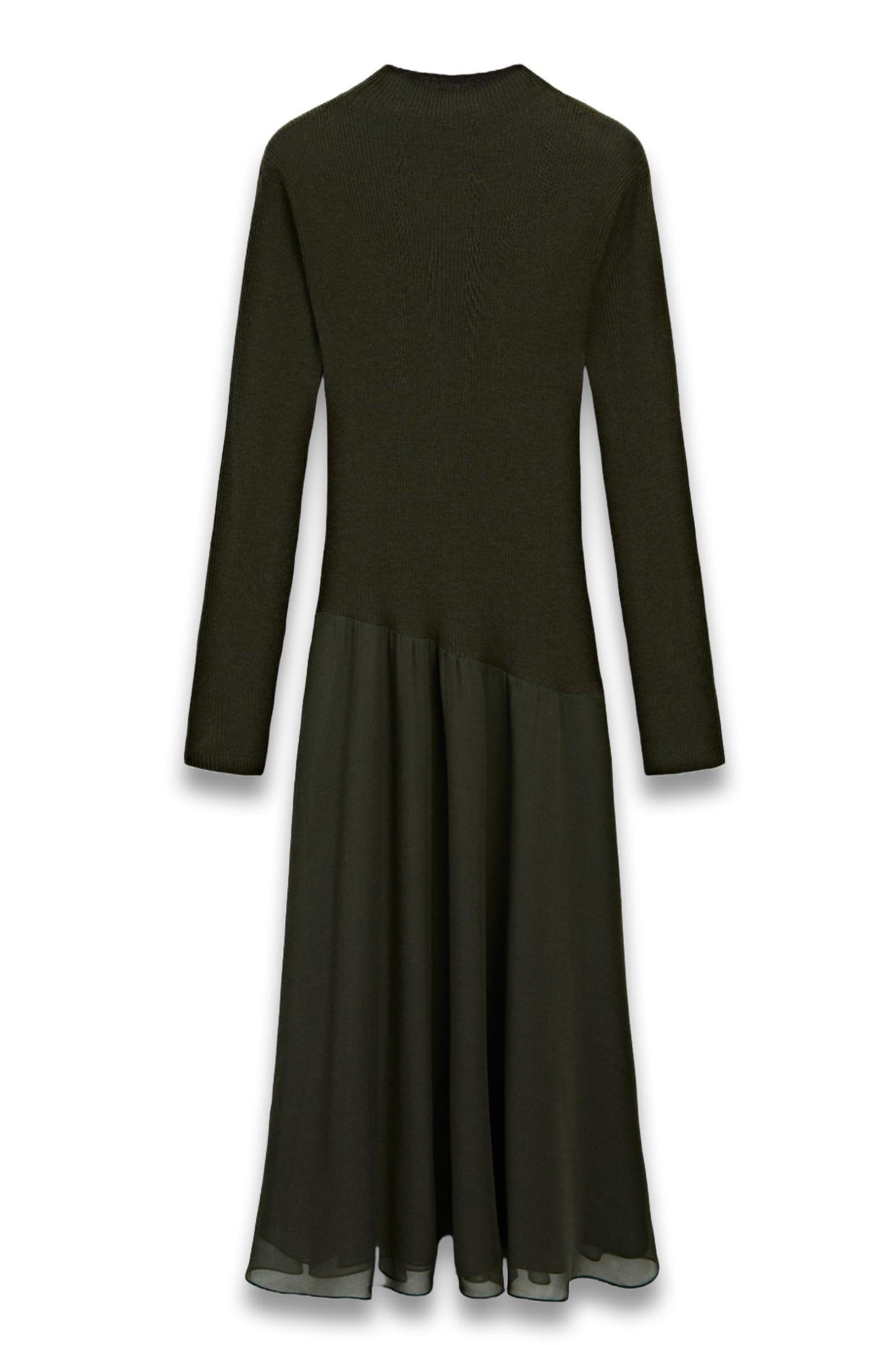Contrast Knit Dress