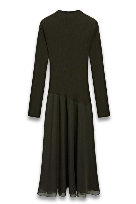 Contrast Knit Dress