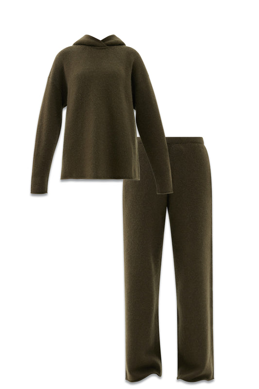 Knitted cashmere hoodie