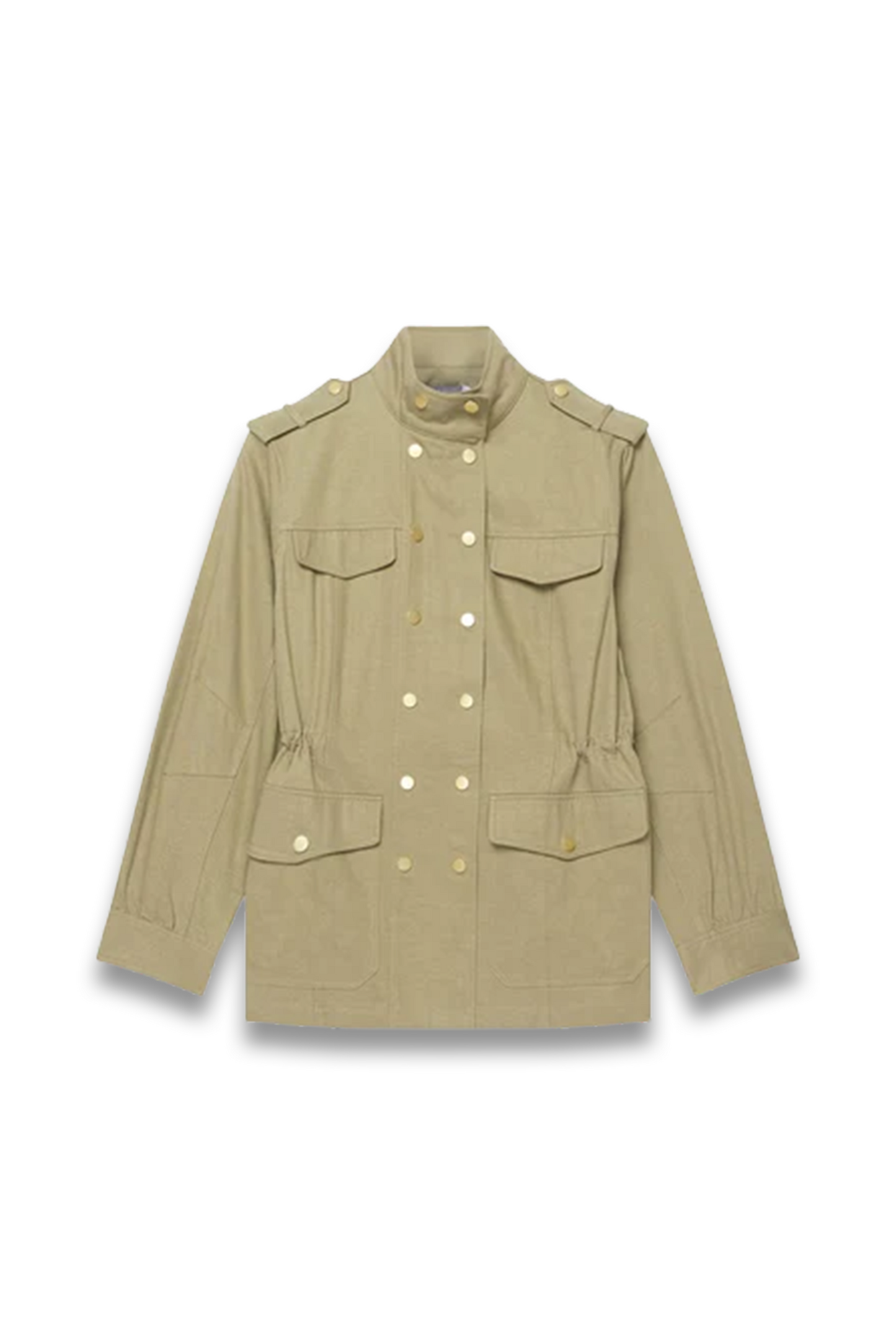 Khaki Washed Pocket Shacket