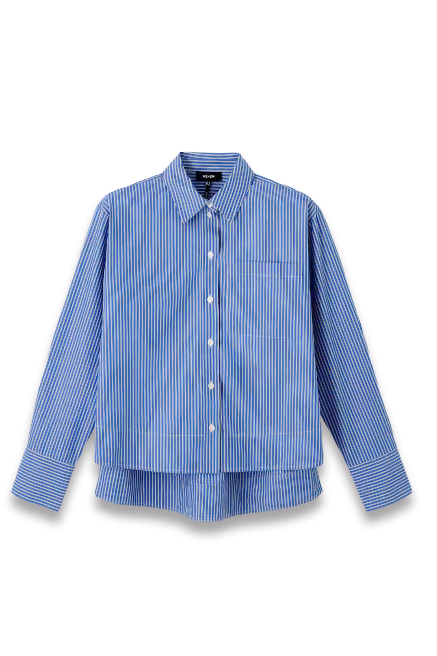 Bright Cotton Stripe Crop Shirt
