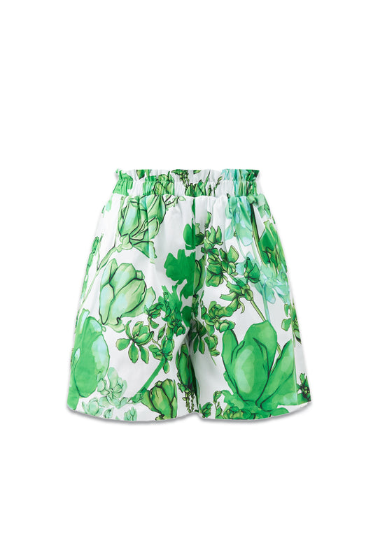 Julie Azalea-print Cotton-blend Shorts