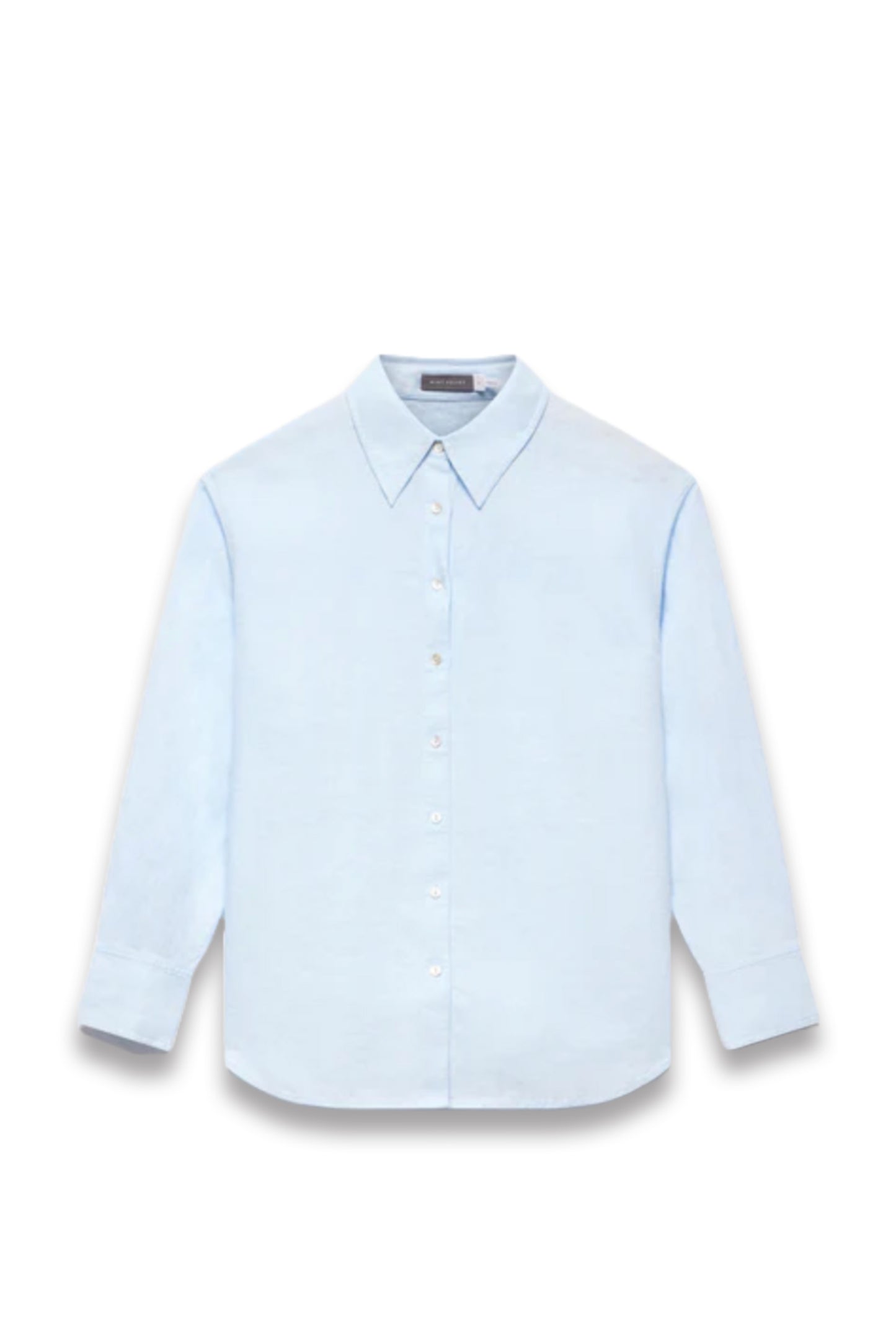 Blue Linen Long Sleeve Shirt