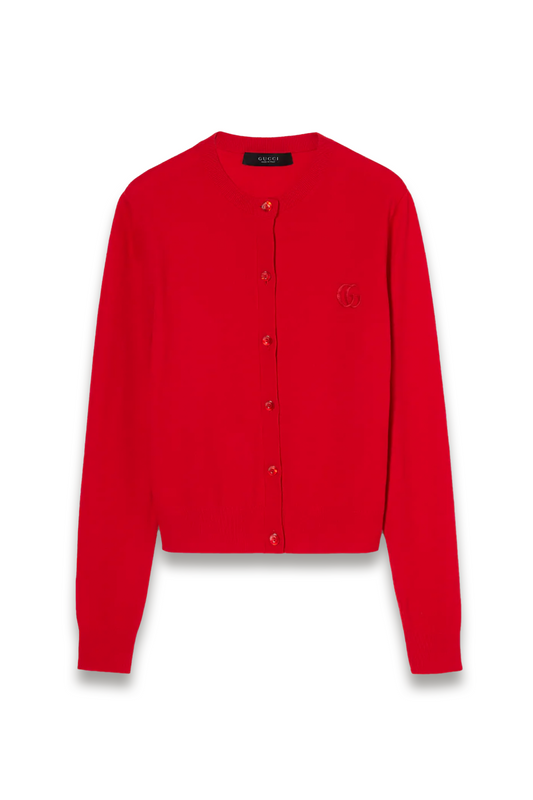 Knit-wool Cardigan with Embroidery