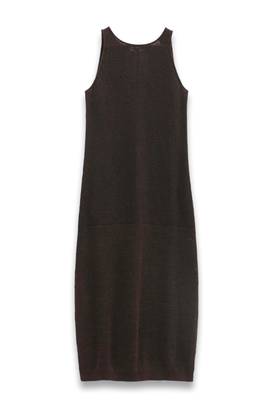 Clara Knitted Dress Chocolate Brown