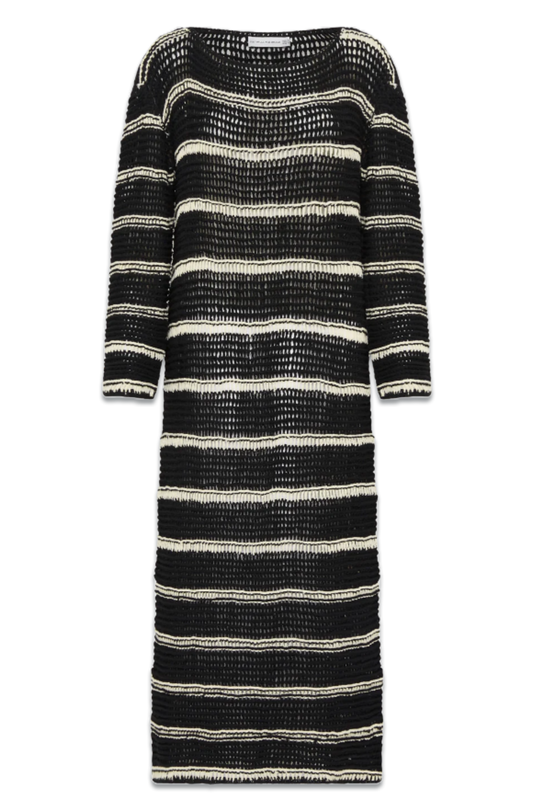Jesolo Crochet Dress Black/Off White