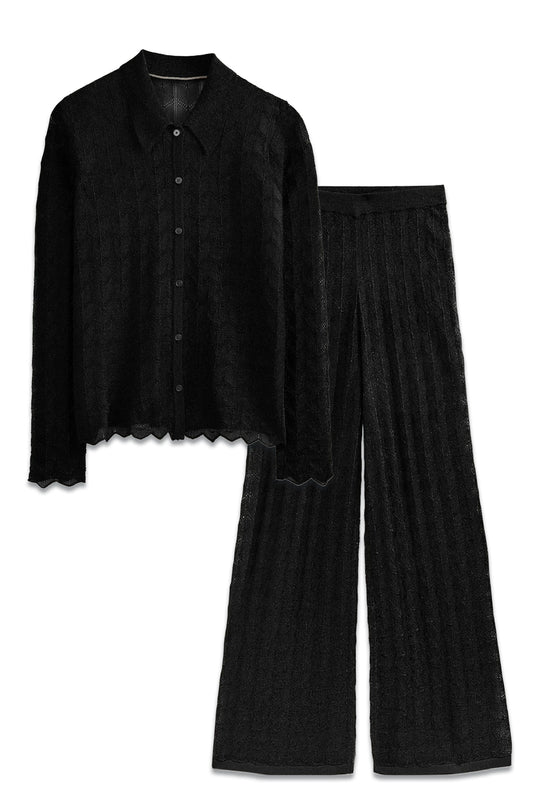 Knitted Beach Shirt and Trousers