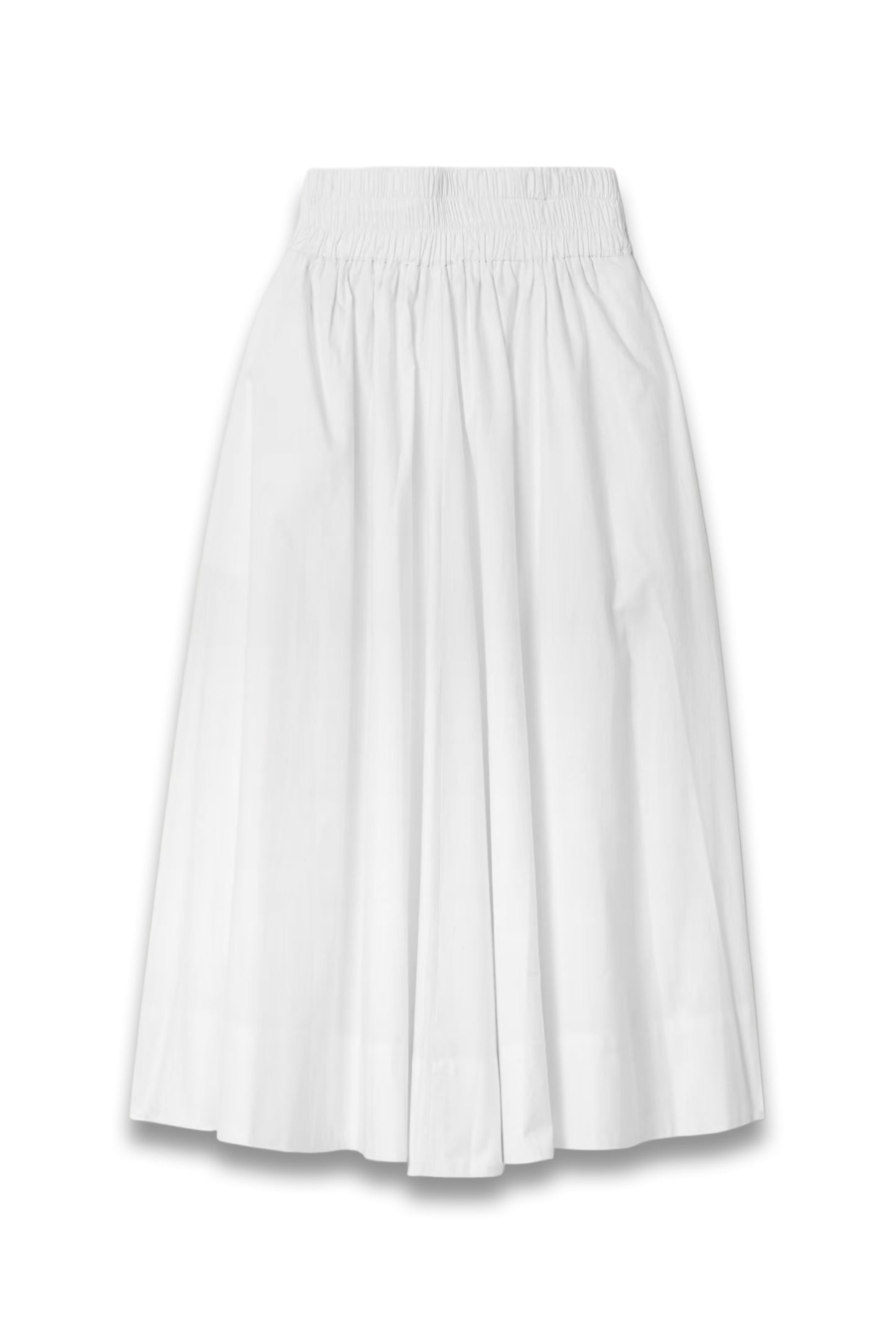The Kyria Pleated Cotton-Poplin Midi Skirt