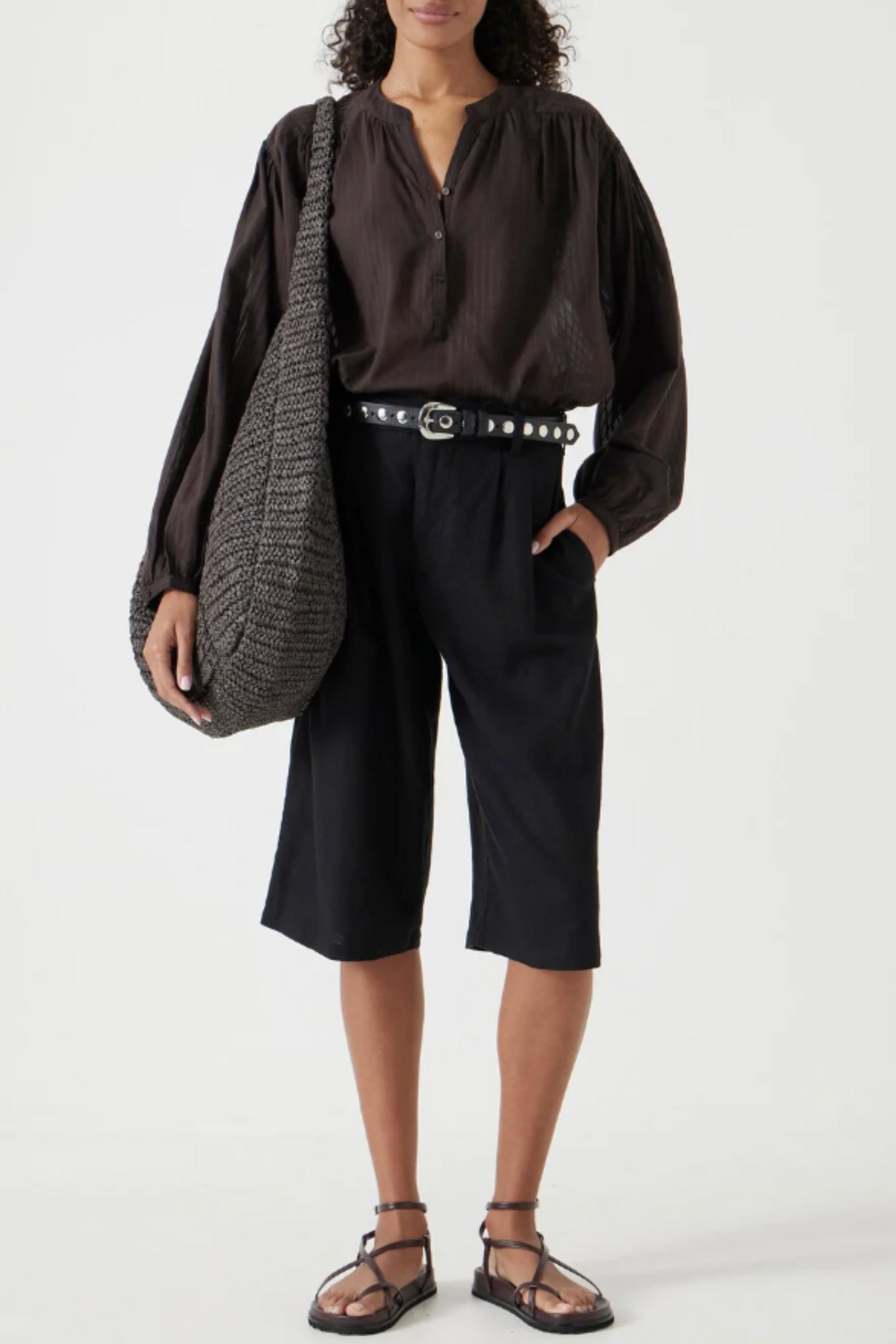 Linen Blend Lya Bermuda Shorts