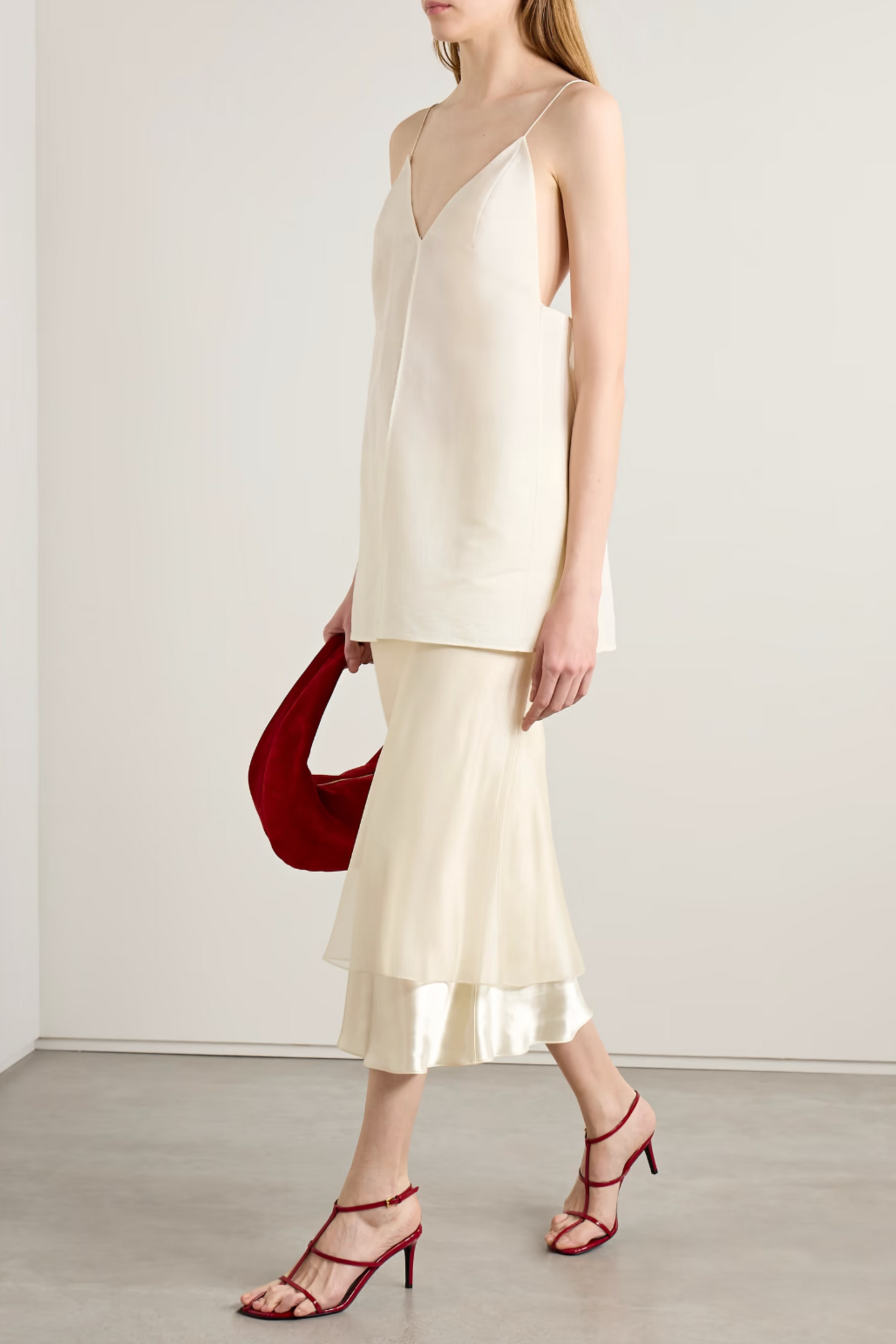 Talsie Silk and Cotton-Blend Organza Tank