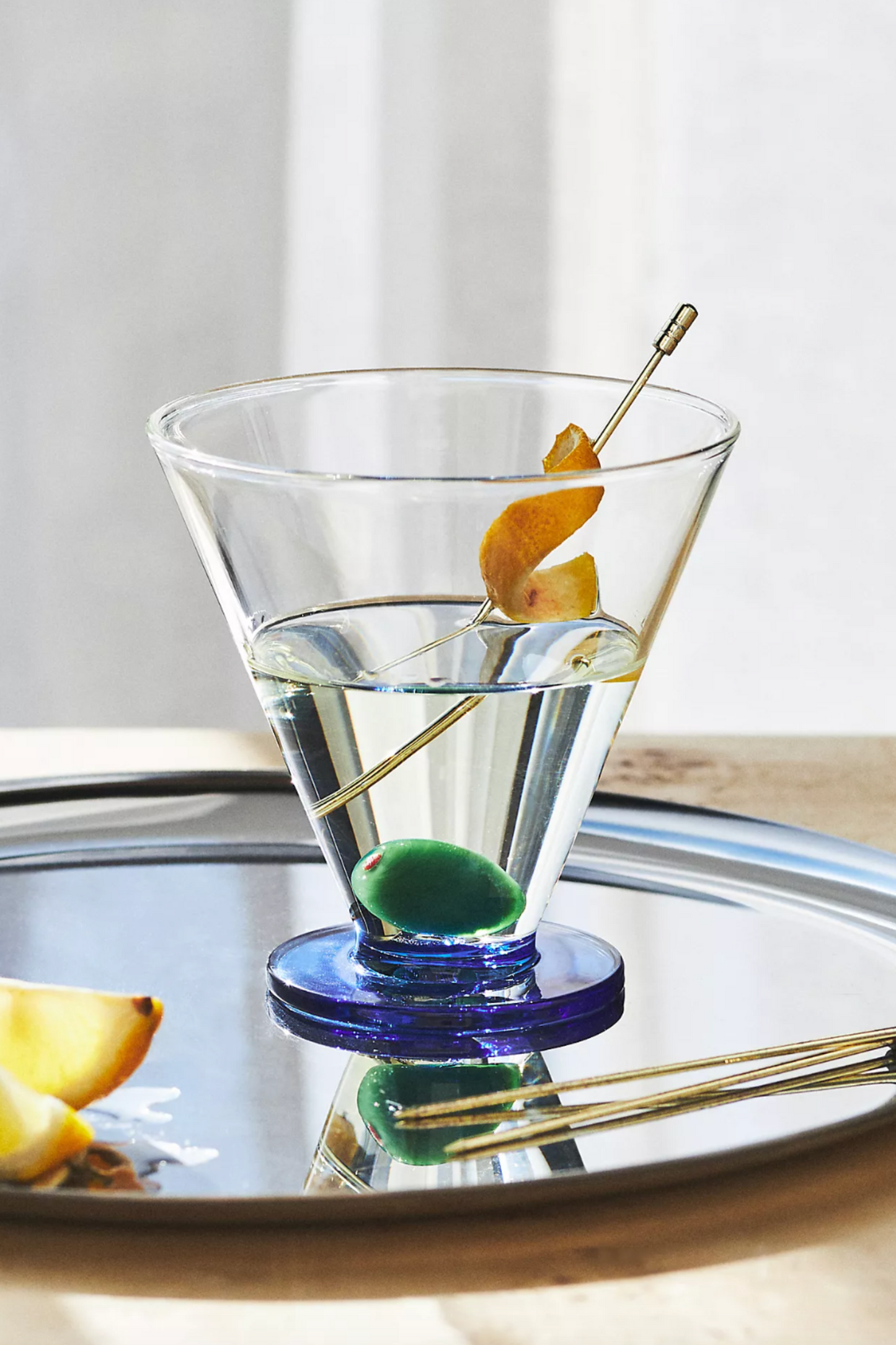Garnish Stemless Martini Glass
