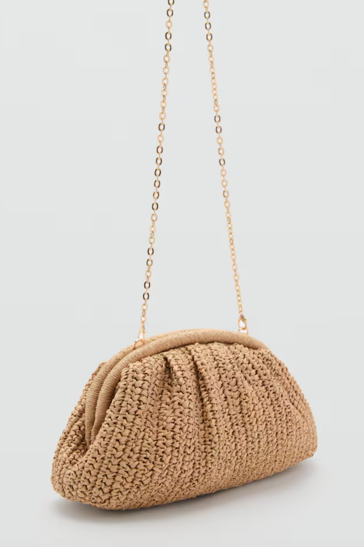 Natural Fibre Handbag in Beige