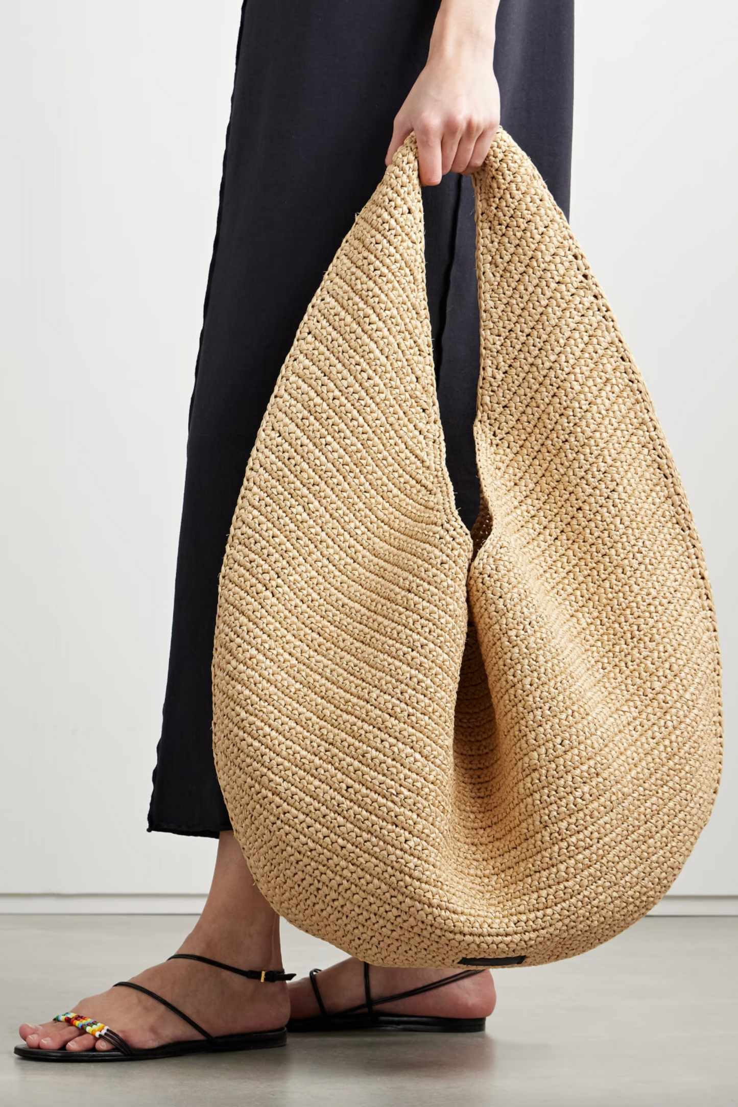Olivia Large Raffia Shoulder Bag
