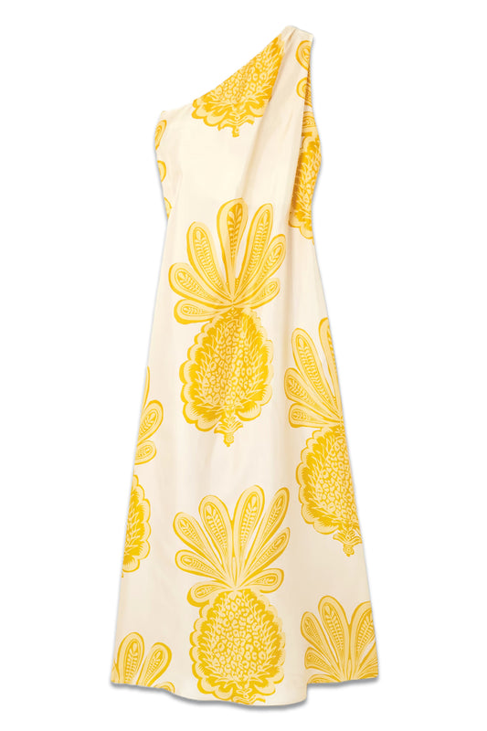 Roy One-shoulder Silk-twill Maxi Dress