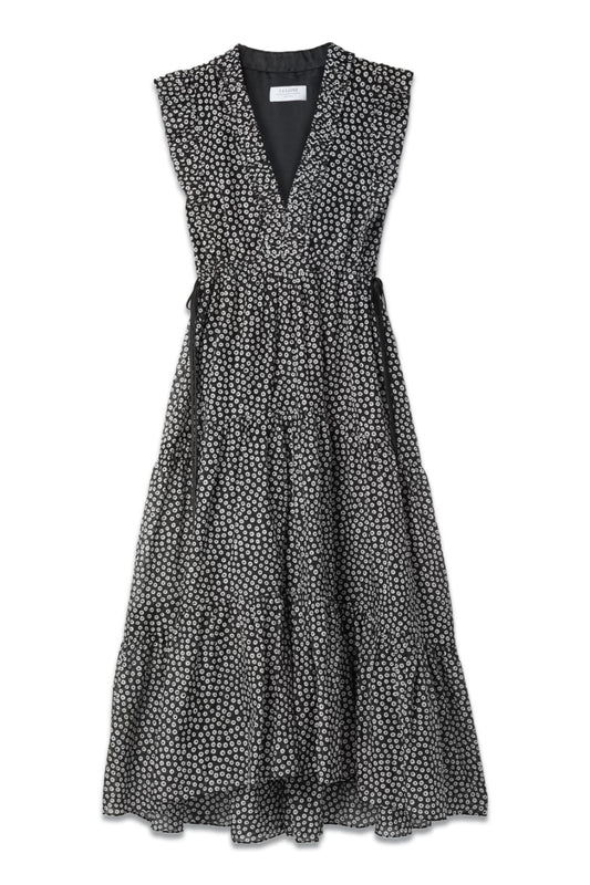 Marta Ruffled Printed Cotton and Silk-blend Midi Dress